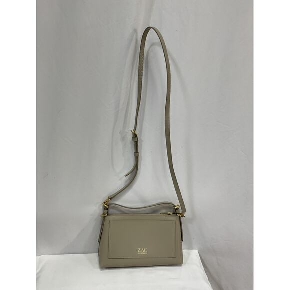 Zac Zac Posen Tan Leather Sip Top Crossbody Bag - Picture 3 of 4